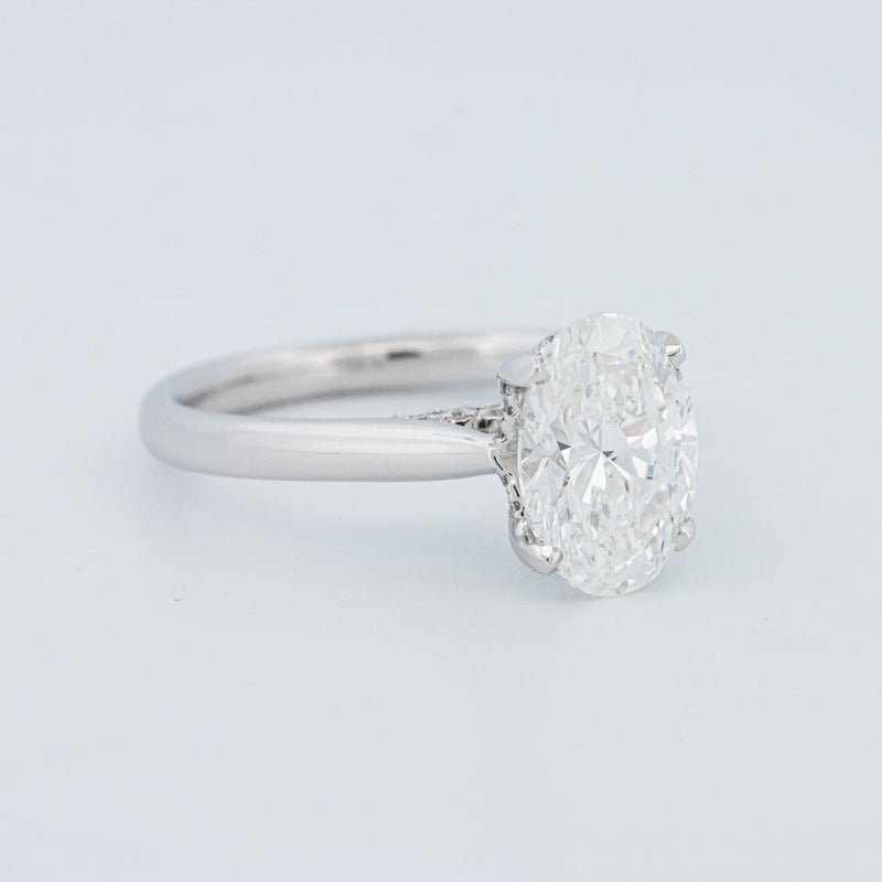 "Finese" Oval Cut Underhalo Solitaire (LG)