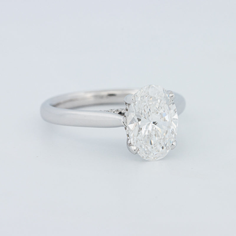 "Finese" Oval Cut Underhalo Solitaire (LG)