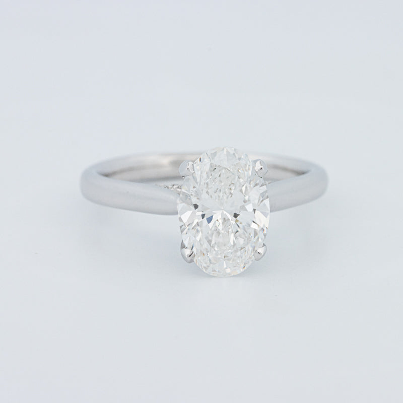 "Finese" Oval Cut Underhalo Solitaire (LG)