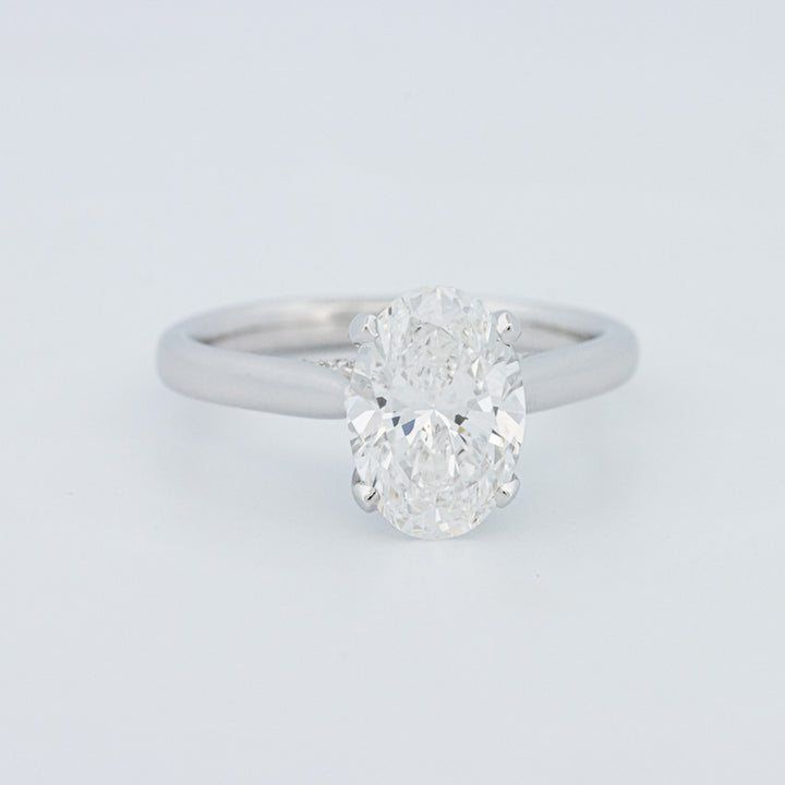 "Finese" Oval Cut Underhalo Solitaire (LG)