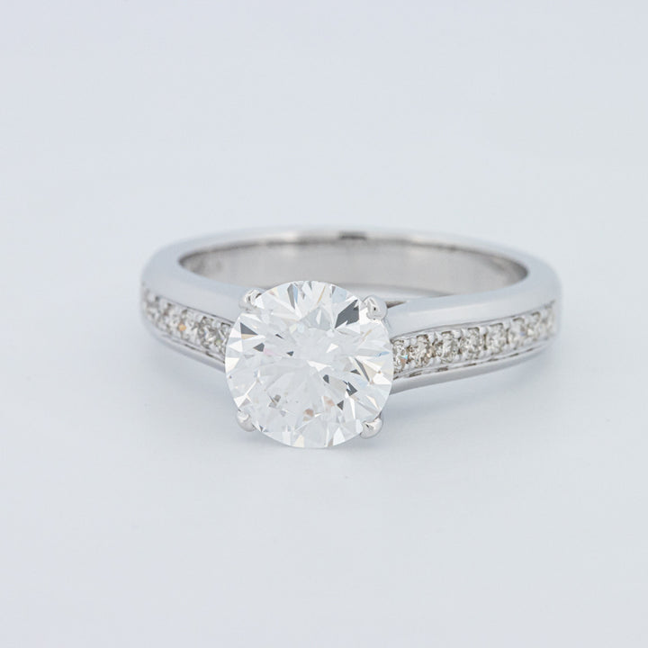 Round Cut Pavé Solitaire (LG)