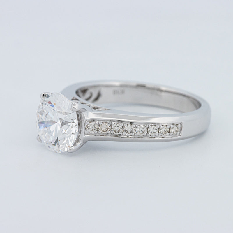 Round Cut Pavé Solitaire (LG)