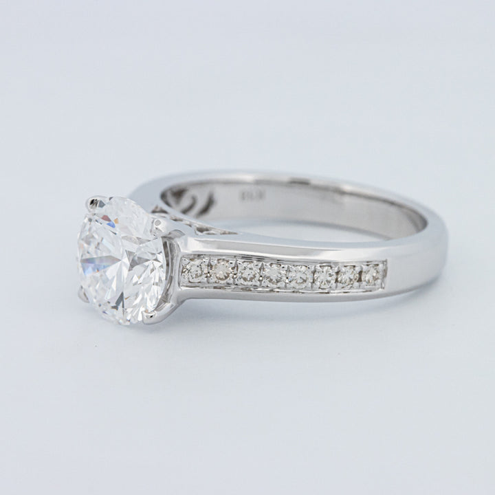 Round Cut Pavé Solitaire (LG)