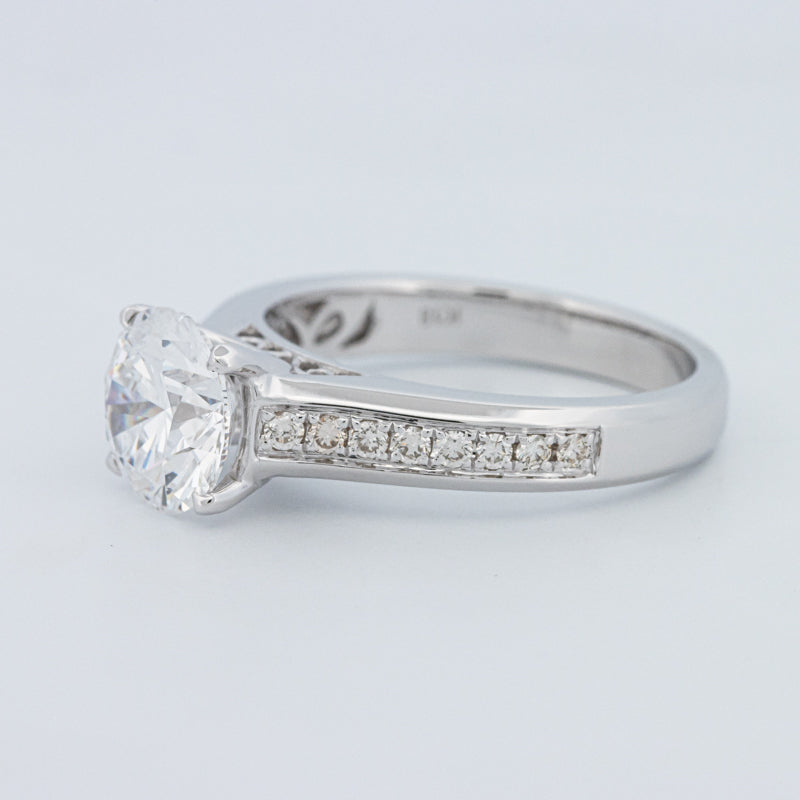 Round Cut Pavé Solitaire (LG)