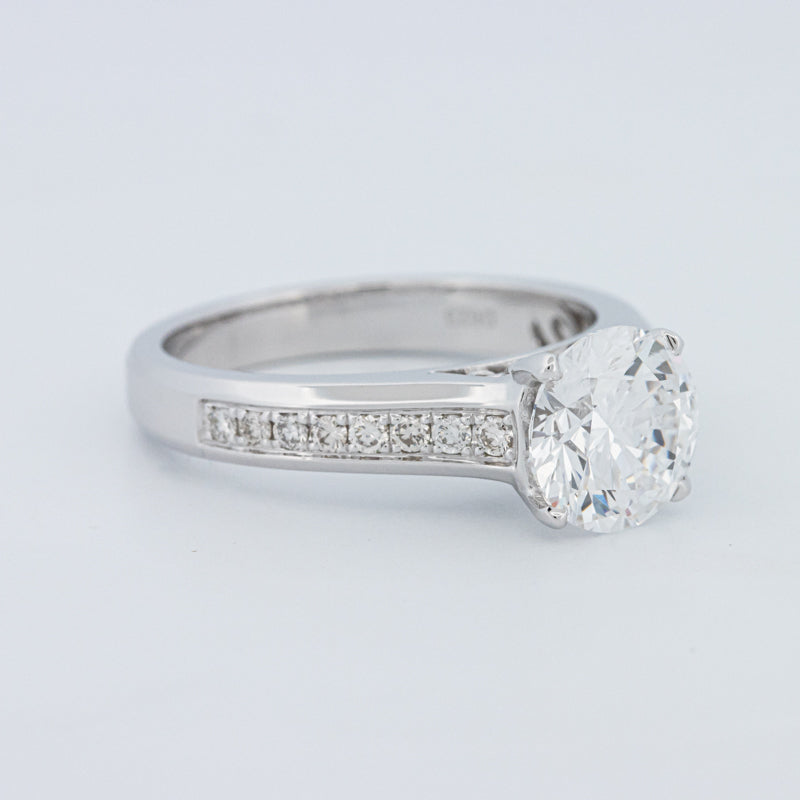 Round Cut Pavé Solitaire (LG)