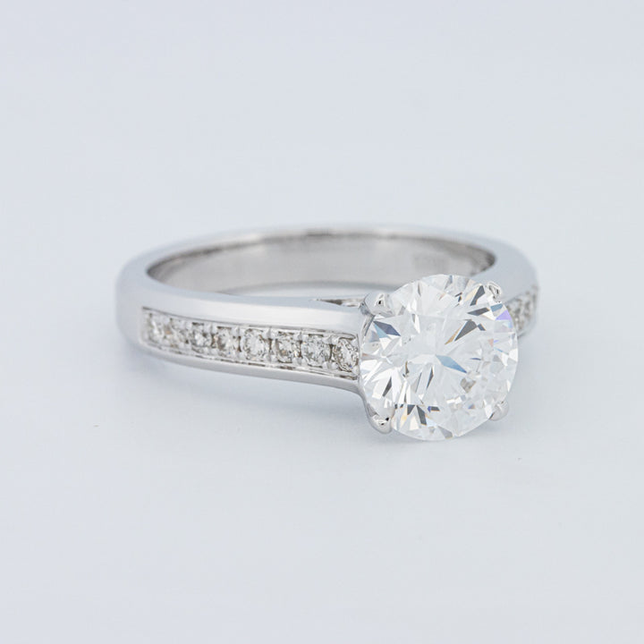 Round Cut Pavé Solitaire (LG)