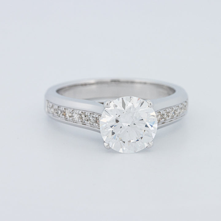 Round Cut Pavé Solitaire (LG)