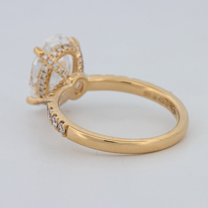 3 CT "Basket" Ovaal Geslepen Under-Halo Pavé Ring (LG)