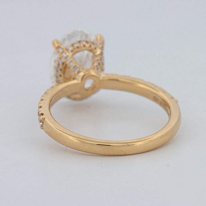 3 CT "Basket" Ovaal Geslepen Under-Halo Pavé Ring (LG)