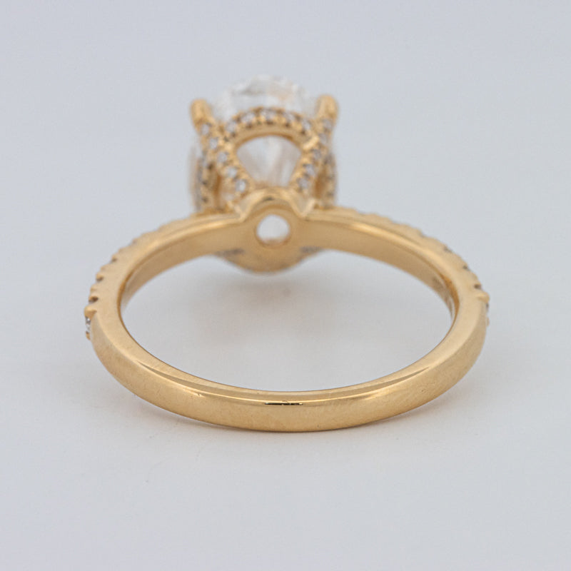 3 CT "Basket" Ovaal Geslepen Under-Halo Pavé Ring (LG)