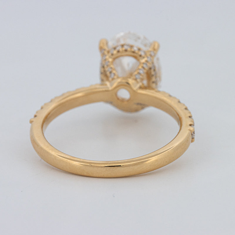 3 CT "Basket" Ovaal Geslepen Under-Halo Pavé Ring (LG)