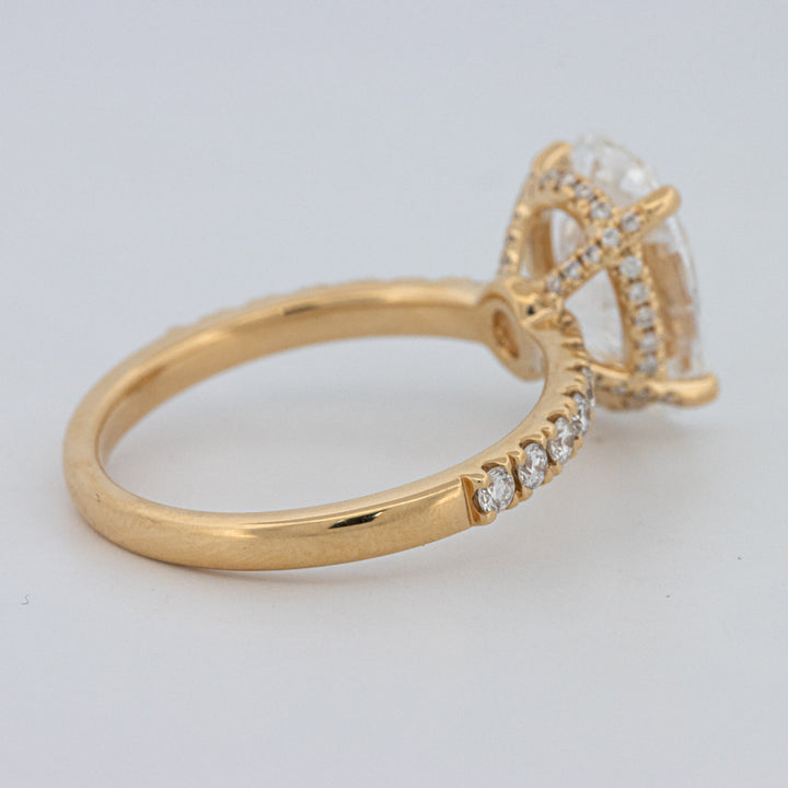 3 CT "Basket" Ovaal Geslepen Under-Halo Pavé Ring (LG)