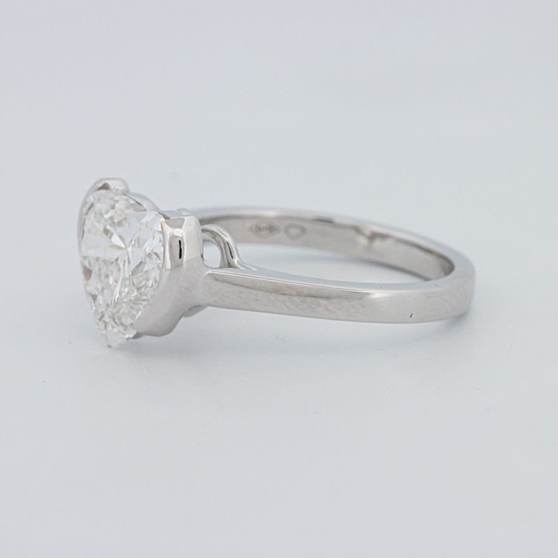 Anel de Mindinho em Forma de Coração 2 CT (LG)