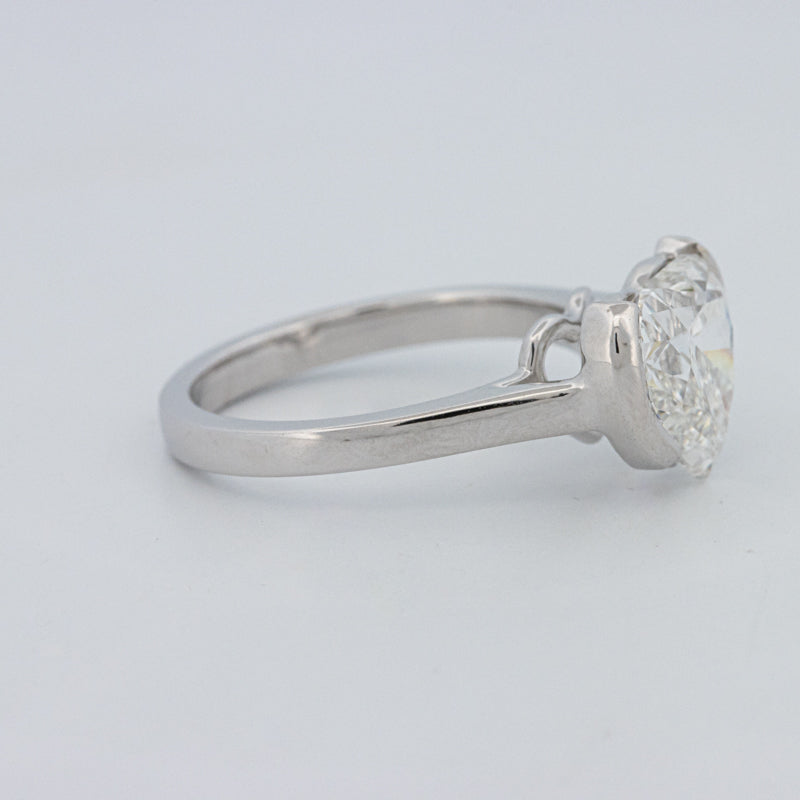 Anel de Mindinho em Forma de Coração 2 CT (LG)