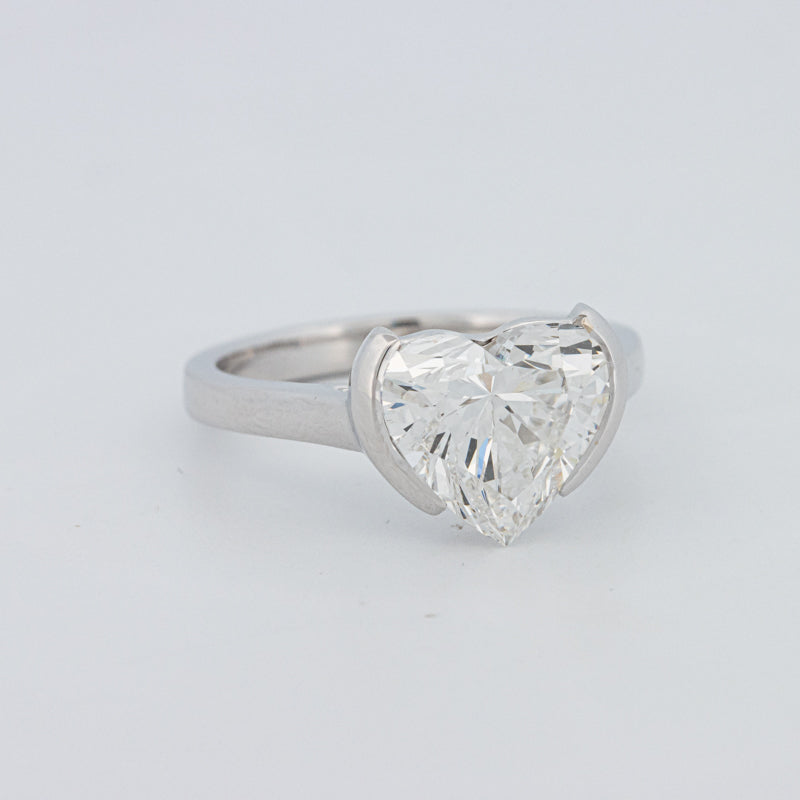 Anel de Mindinho em Forma de Coração 2 CT (LG)