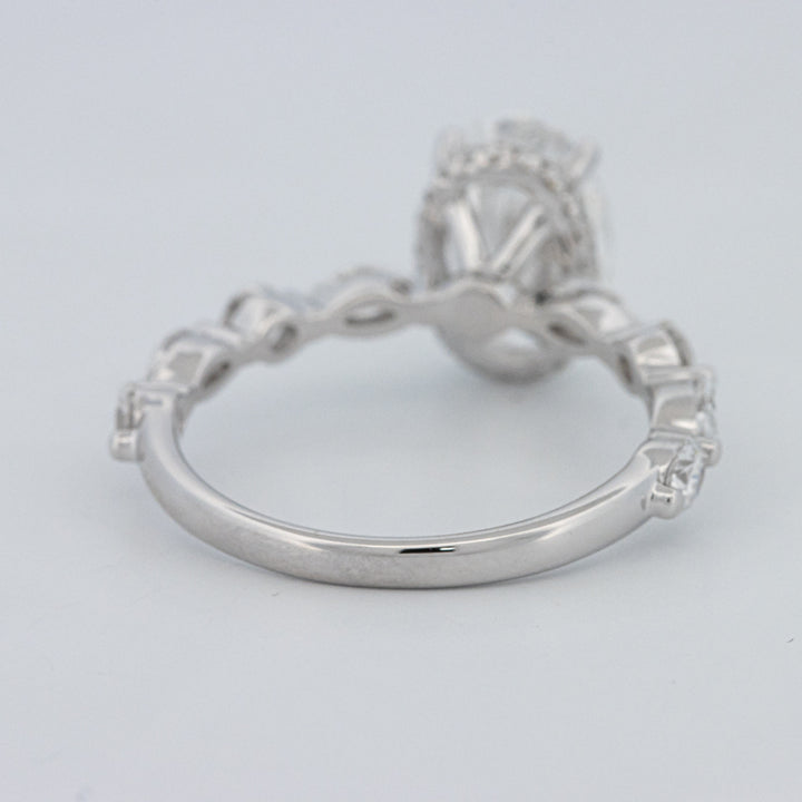 2 CT Ovaal Geslepen Under-Halo Pavé Solitaire (LG)
