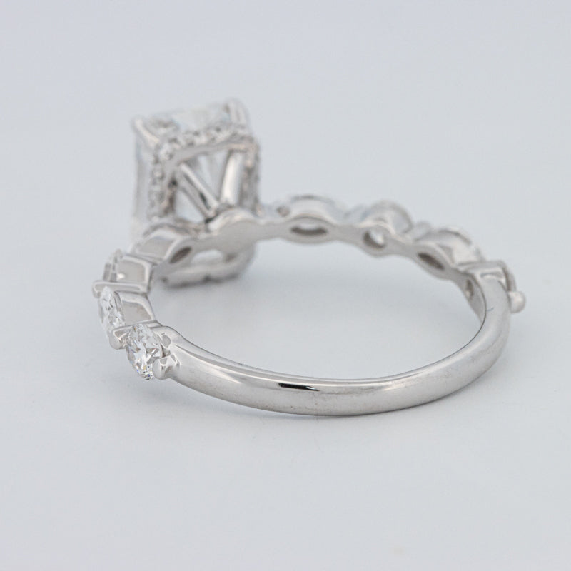 2 CT Radiant Cut Under-Halo pavé Solitaire (LG)