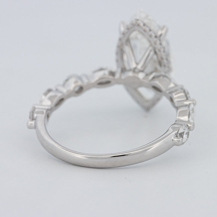 3 CT Marquise Cut Under-Halo Pavé Solitaire (LG)