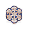 Blue Sapphire and Diamond Flower Ring - ZIZOV DIAMONDS