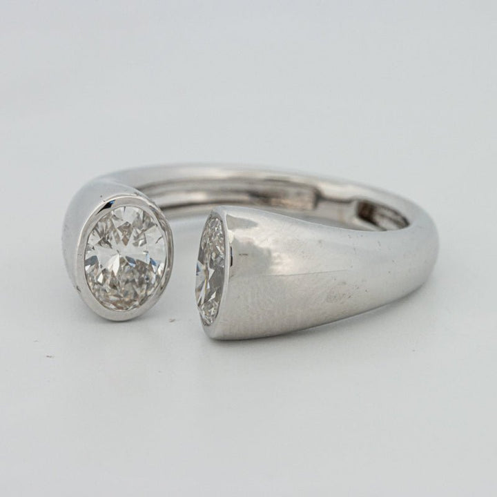 Chunky Oval Reflection Ring (LG) - ZIZOV DIAMONDS