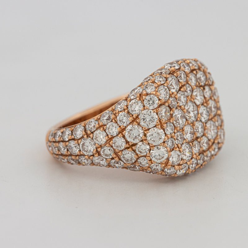 Full Diamond Signet Ring - ZIZOV DIAMONDS