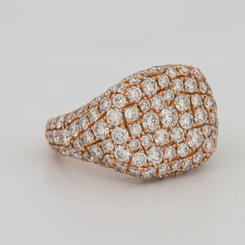 Full Diamond Signet Ring - ZIZOV DIAMONDS