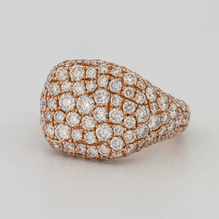 Full Diamond Signet Ring - ZIZOV DIAMONDS