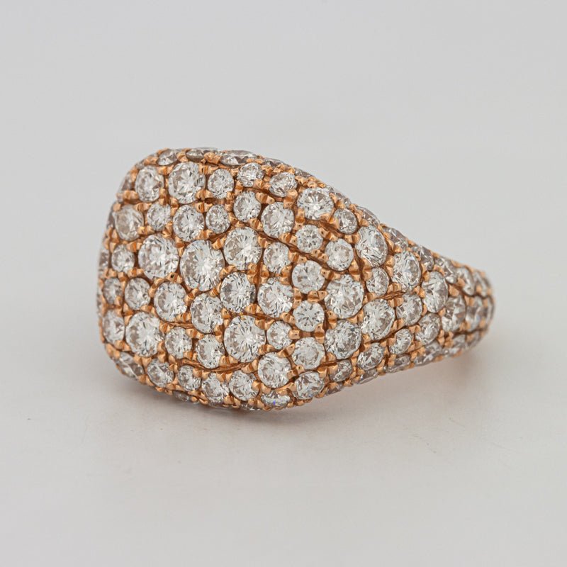 Full Diamond Signet Ring - ZIZOV DIAMONDS