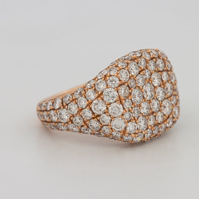 Full Diamond Signet Ring - ZIZOV DIAMONDS