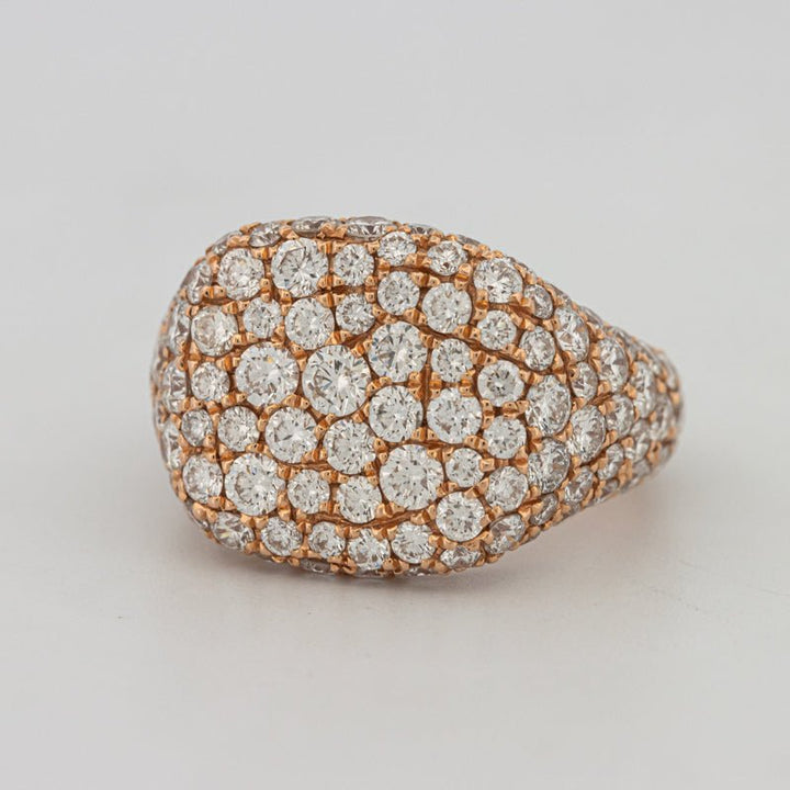 Full Diamond Signet Ring - ZIZOV DIAMONDS