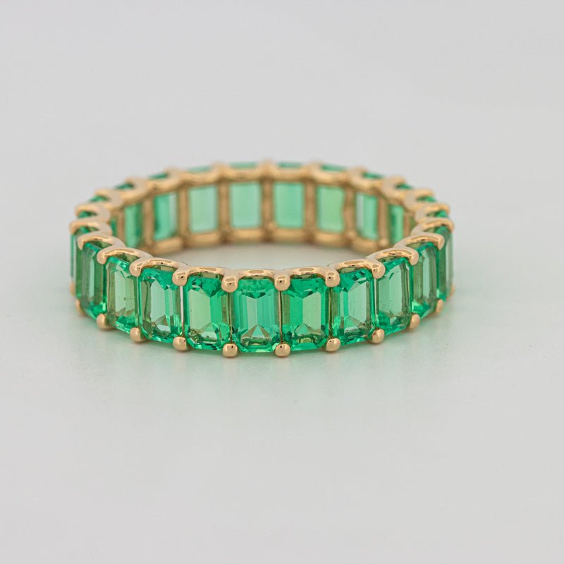 Full Green Emerald Eternity Band - ZIZOV DIAMONDS