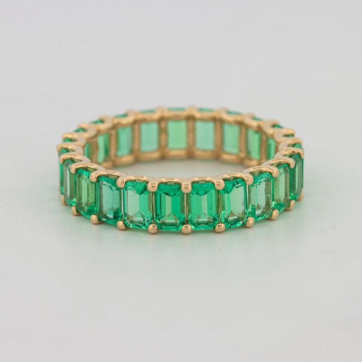 Full Green Emerald Eternity Band - ZIZOV DIAMONDS