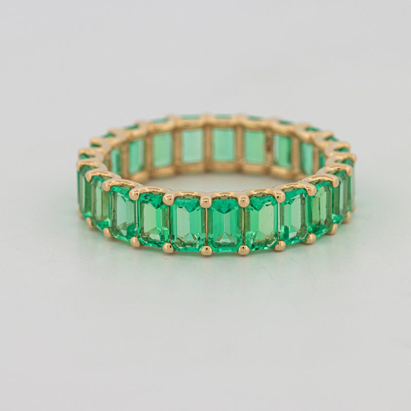 Full Green Emerald Eternity Band - ZIZOV DIAMONDS