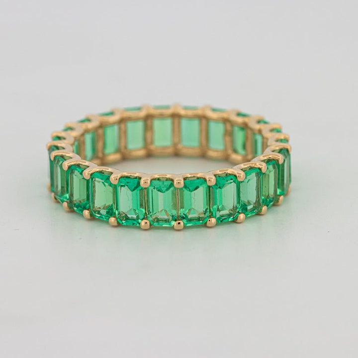Full Green Emerald Eternity Band - ZIZOV DIAMONDS