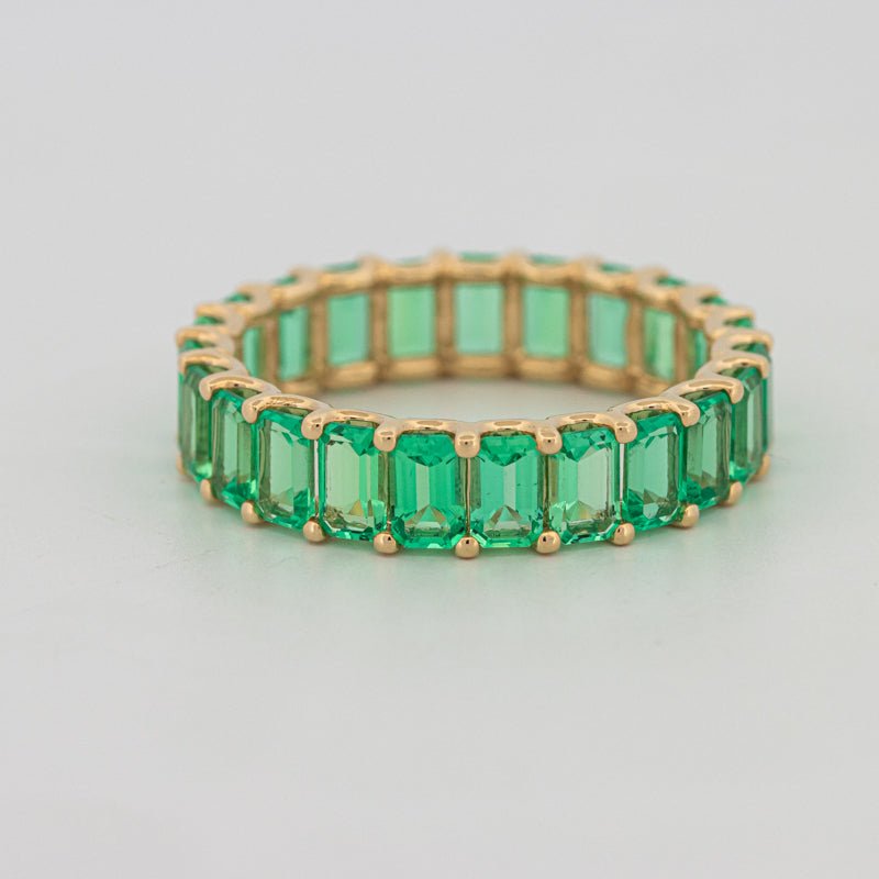 Full Green Emerald Eternity Band - ZIZOV DIAMONDS