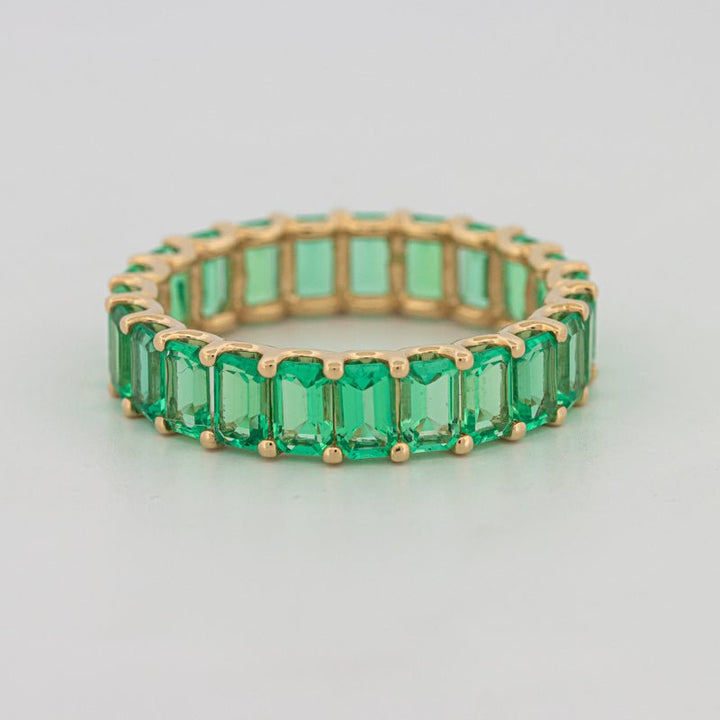 Full Green Emerald Eternity Band - ZIZOV DIAMONDS