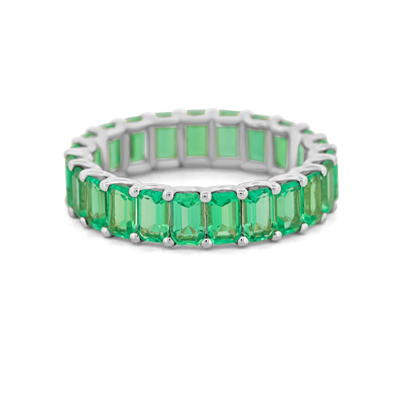 Full Green Emerald Eternity Band - ZIZOV DIAMONDS