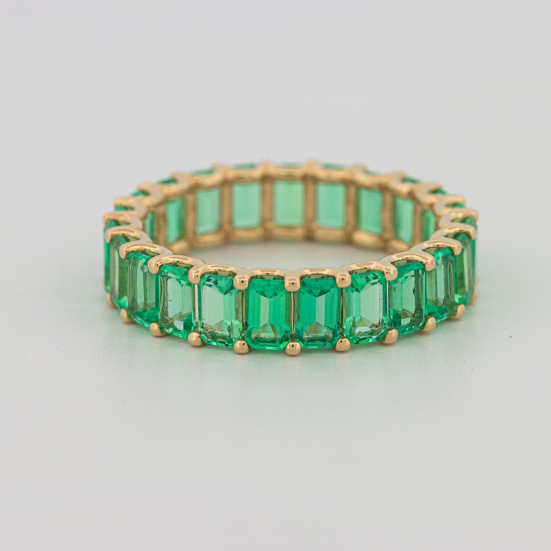 Full Green Emerald Eternity Band - ZIZOV DIAMONDS