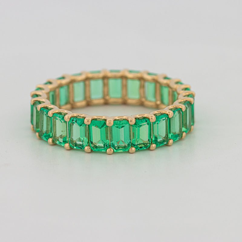 Full Green Emerald Eternity Band - ZIZOV DIAMONDS