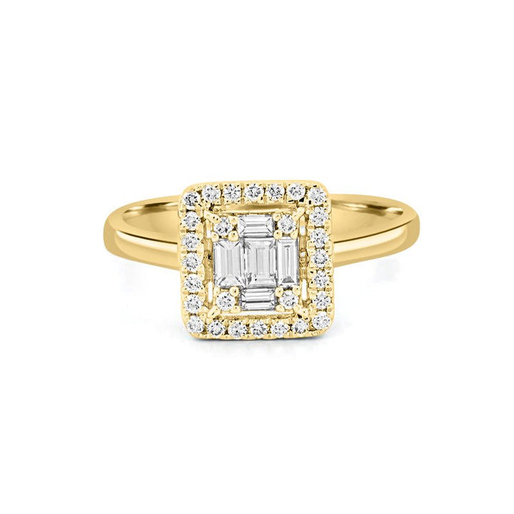 Invisible Halo Square Diamond ring - ZIZOV DIAMONDS