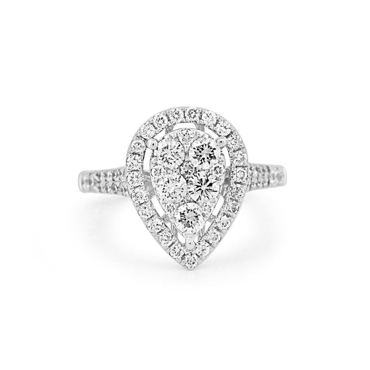 Invisible Pearshape Diamond Ring - ZIZOV DIAMONDS