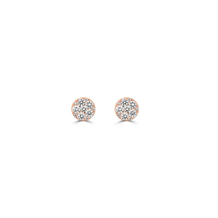 Invisible Round Diamond Studs (small) - ZIZOV DIAMONDS