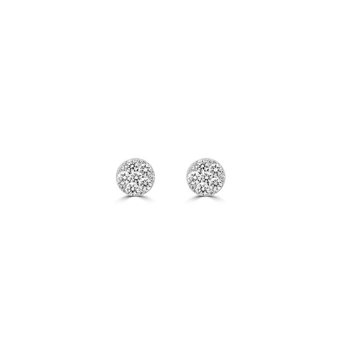 Invisible Round Diamond Studs (small) - ZIZOV DIAMONDS