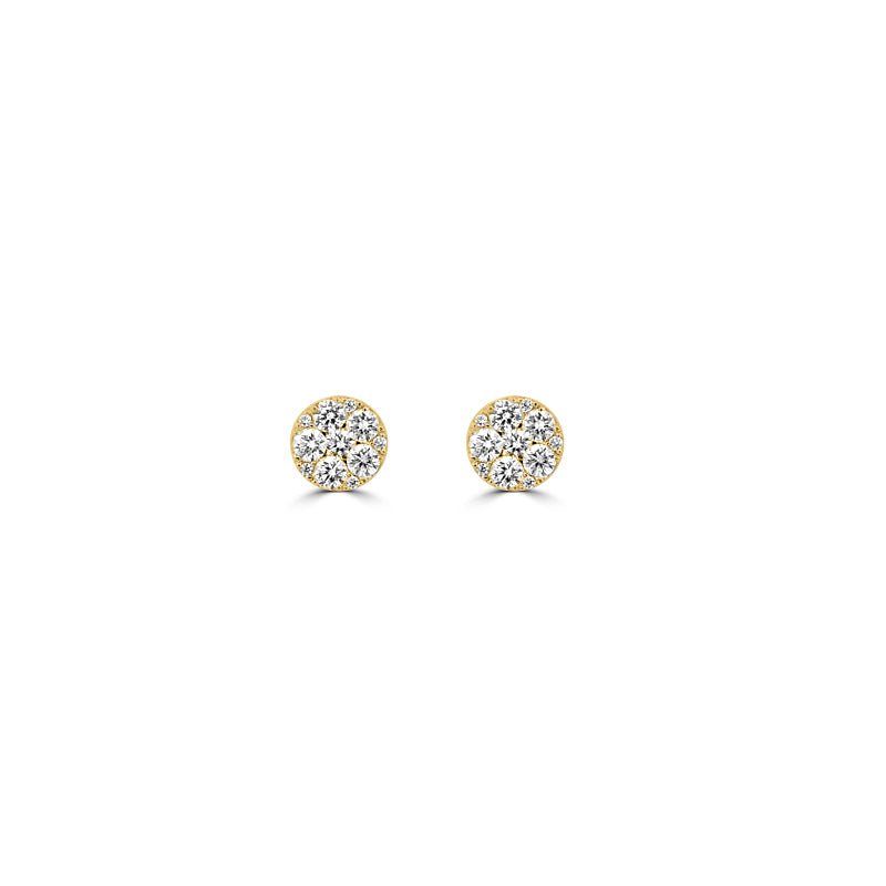 Invisible Round Diamond Studs (small) - ZIZOV DIAMONDS