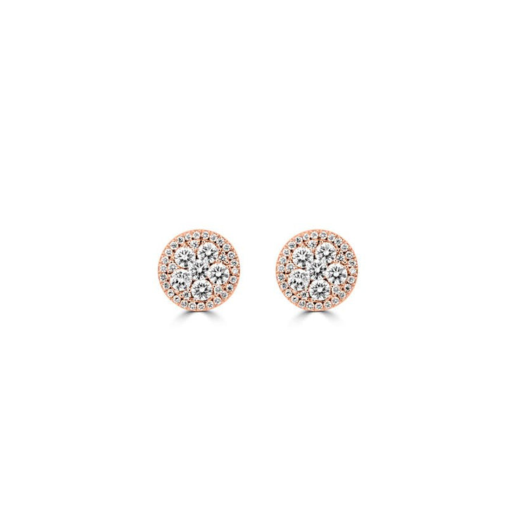 Invisible Round Halo Studs (big) - ZIZOV DIAMONDS
