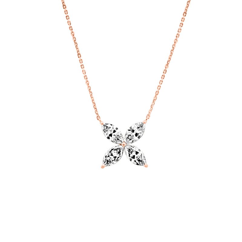 "Lucky Four" Marquise Pendant (LG) - ZIZOV DIAMONDS