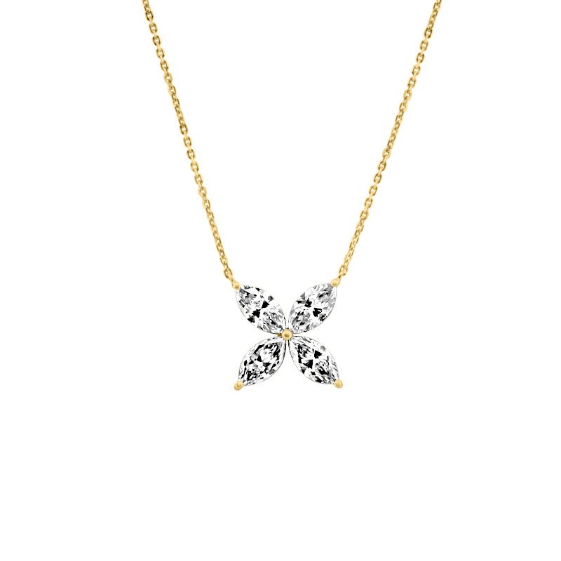 "Lucky Four" Marquise Pendant (LG) - ZIZOV DIAMONDS