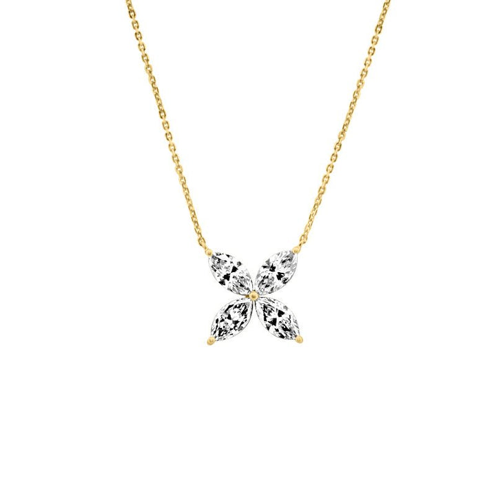"Lucky Four" Marquise Pendant (LG) - ZIZOV DIAMONDS