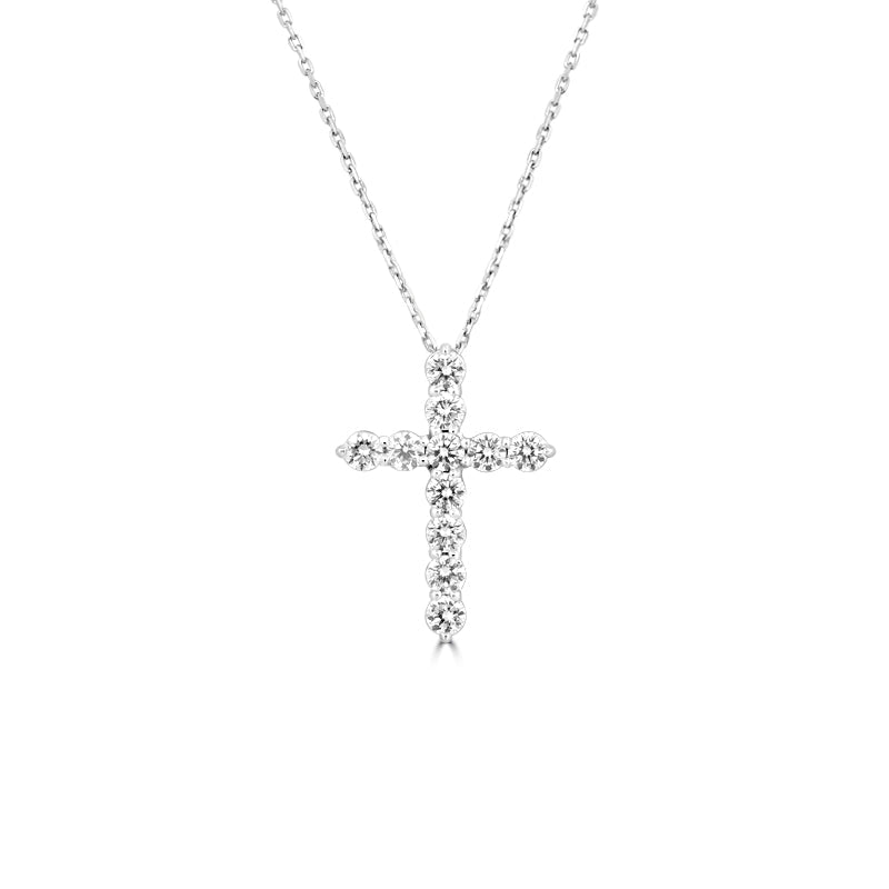 M Diamond Cross Pendant (LG) - ZIZOV DIAMONDS