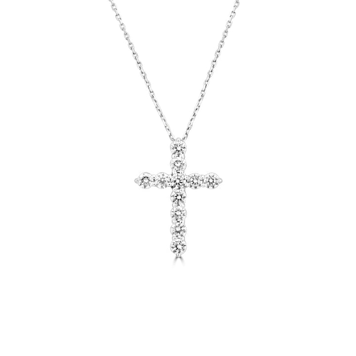 M Diamond Cross Pendant (LG) - ZIZOV DIAMONDS